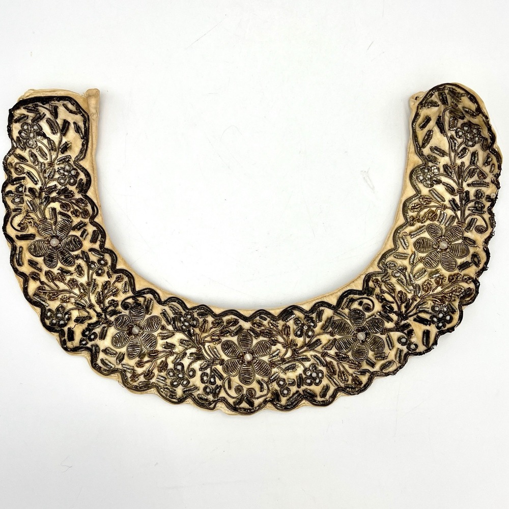 Vintage Baar & Beards, NY Handmade Beaded Collar 1940s‎ - Picture 5 of 8